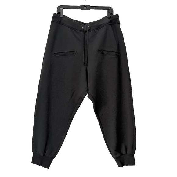 NWT $345 Y-3 Yohji Yamamoto Black Pocket Pouch Crop Joggers Sweatpants sz L - Picture 1 of 11